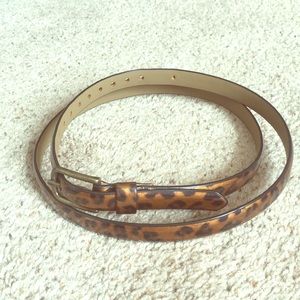 JCrew skinny cheetah print belt